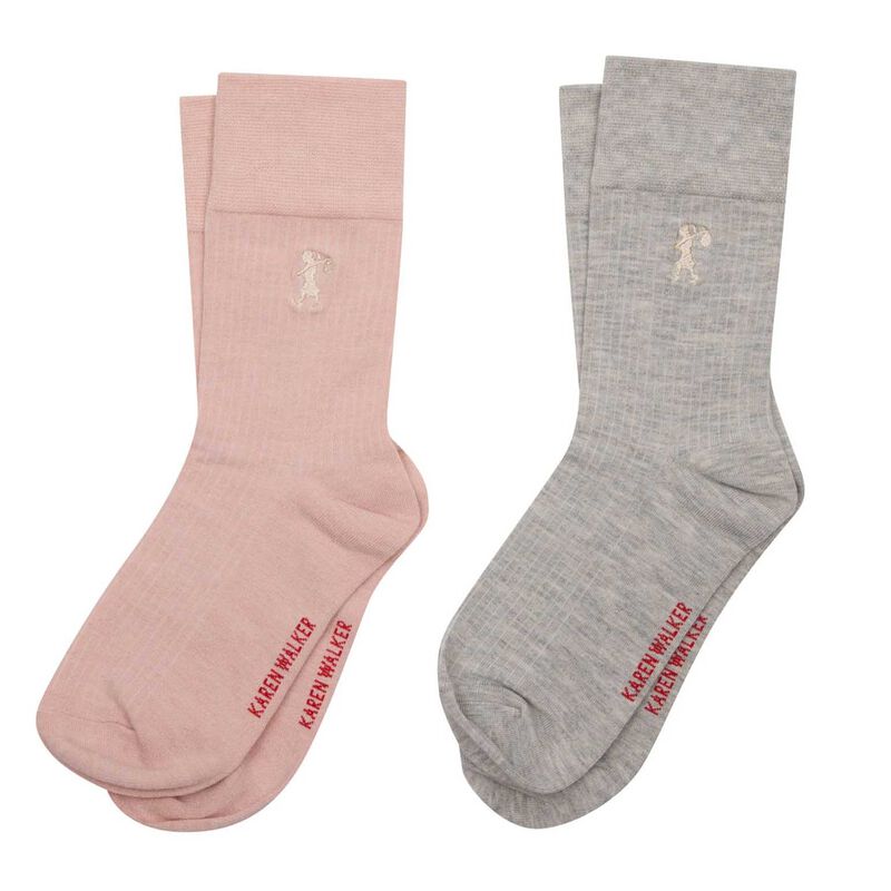 Karen Walker Runaway Embroidered Socks - 2 Pack image number 0